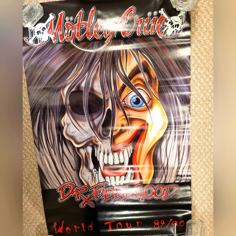 RARE Vintage Motley Crue tour poster.